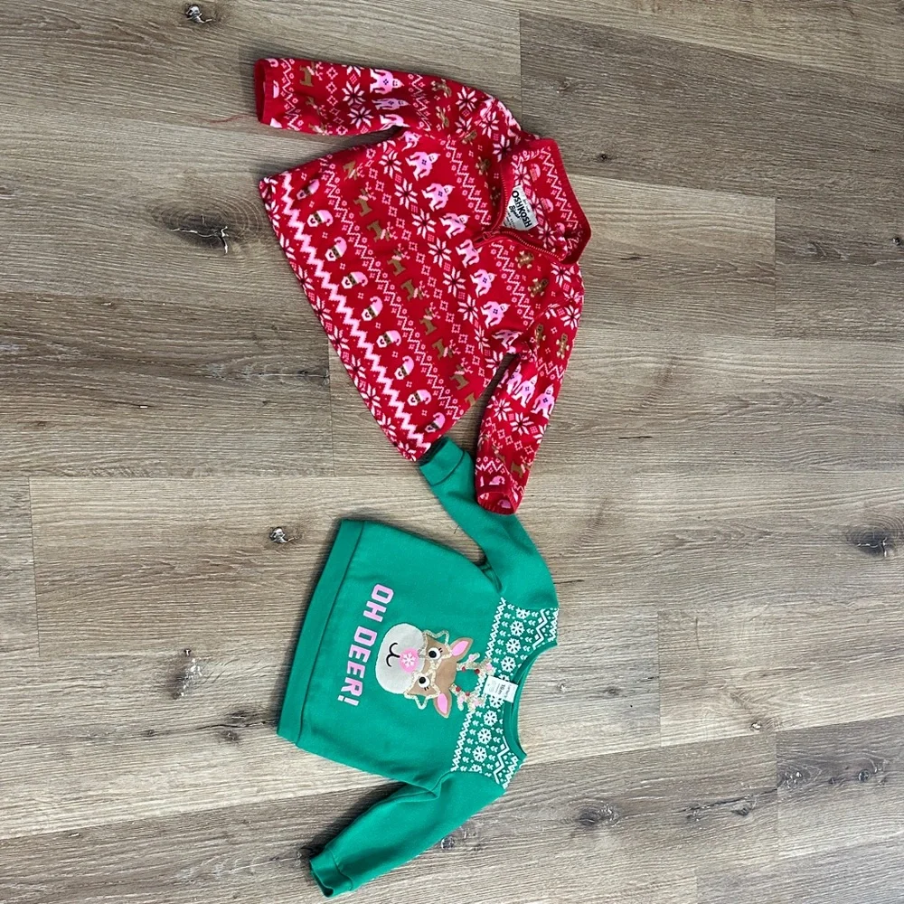OshKosh B'gosh Red‎ and Pink Patterned Sweater
